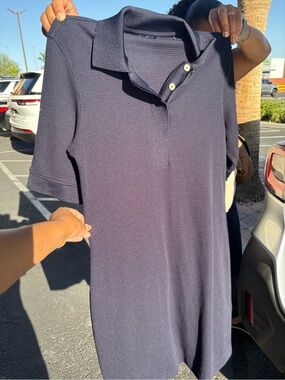 Gant Navy Blue Polo Midi Dress